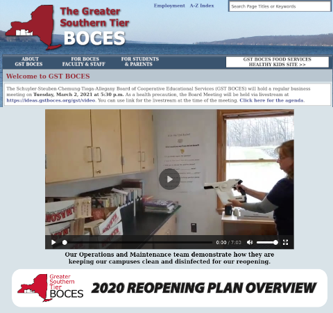 GST Big Blue Button homepage