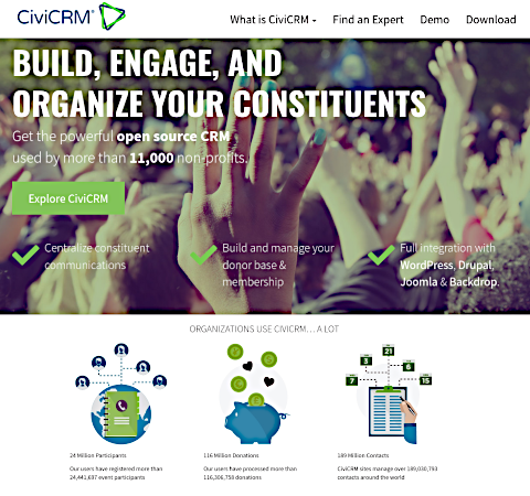 CiviCRM homepage