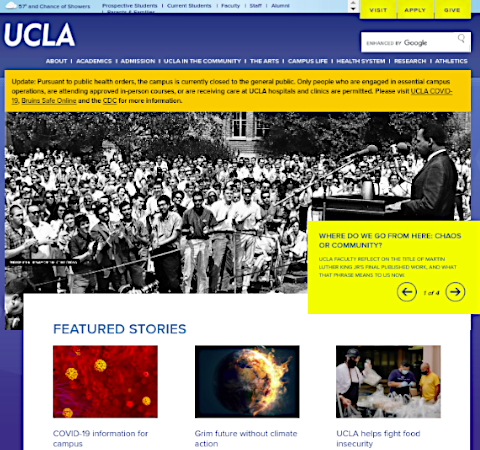 UCLA homepage